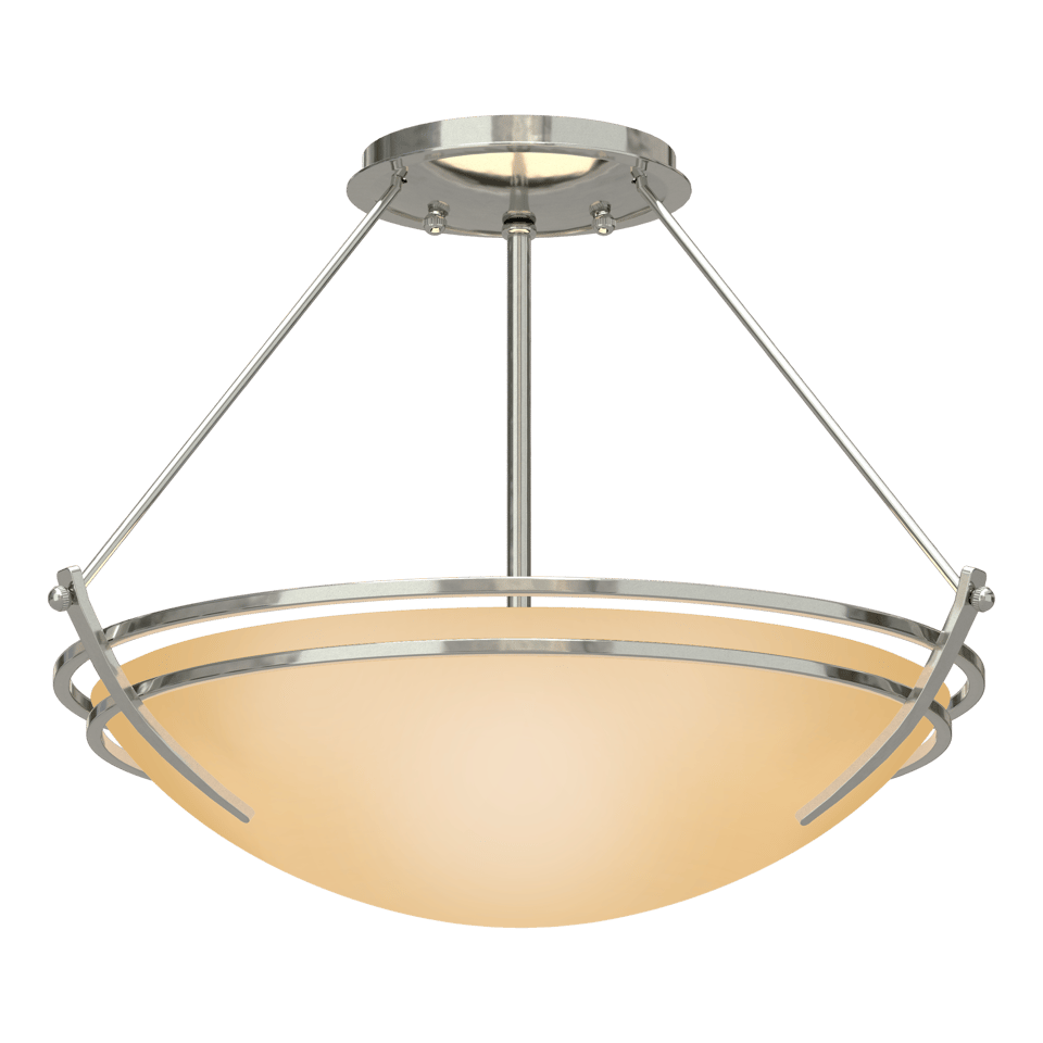 Hubbardton Forge Presidio Tryne 2-Light Semi-Flush Mount - Dimmable, Multiple Finish Options, Artisan Crafted