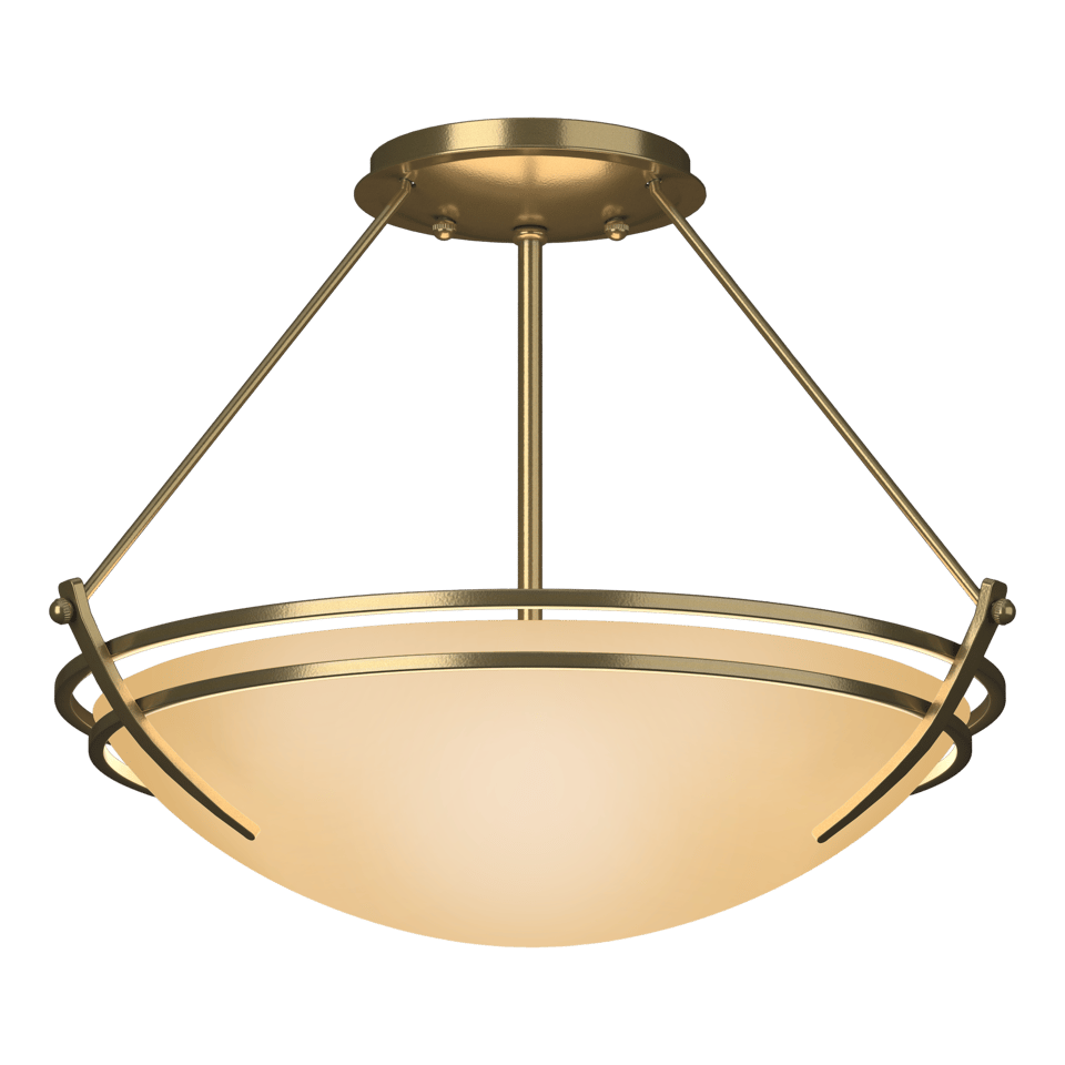 Hubbardton Forge Presidio Tryne 2-Light Semi-Flush Mount - Dimmable, Multiple Finish Options, Artisan Crafted