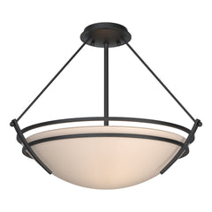 Hubbardton Forge Presidio Tryne Semi-Flush Fixture, Handcrafted, Dimmable, 3-Bulb, Vermont Made