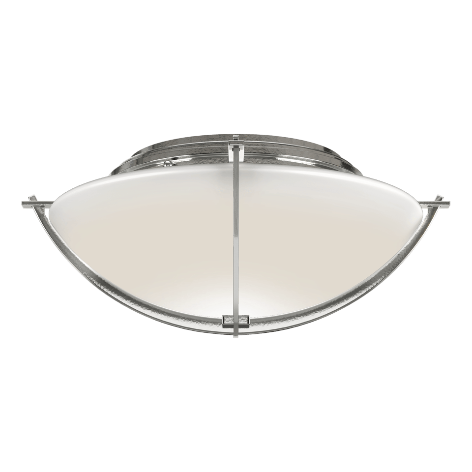 Hubbardton Forge Compass Flush Mount Ceiling Light, Dimmable 60W, Versatile Finish Options, Opal Glass