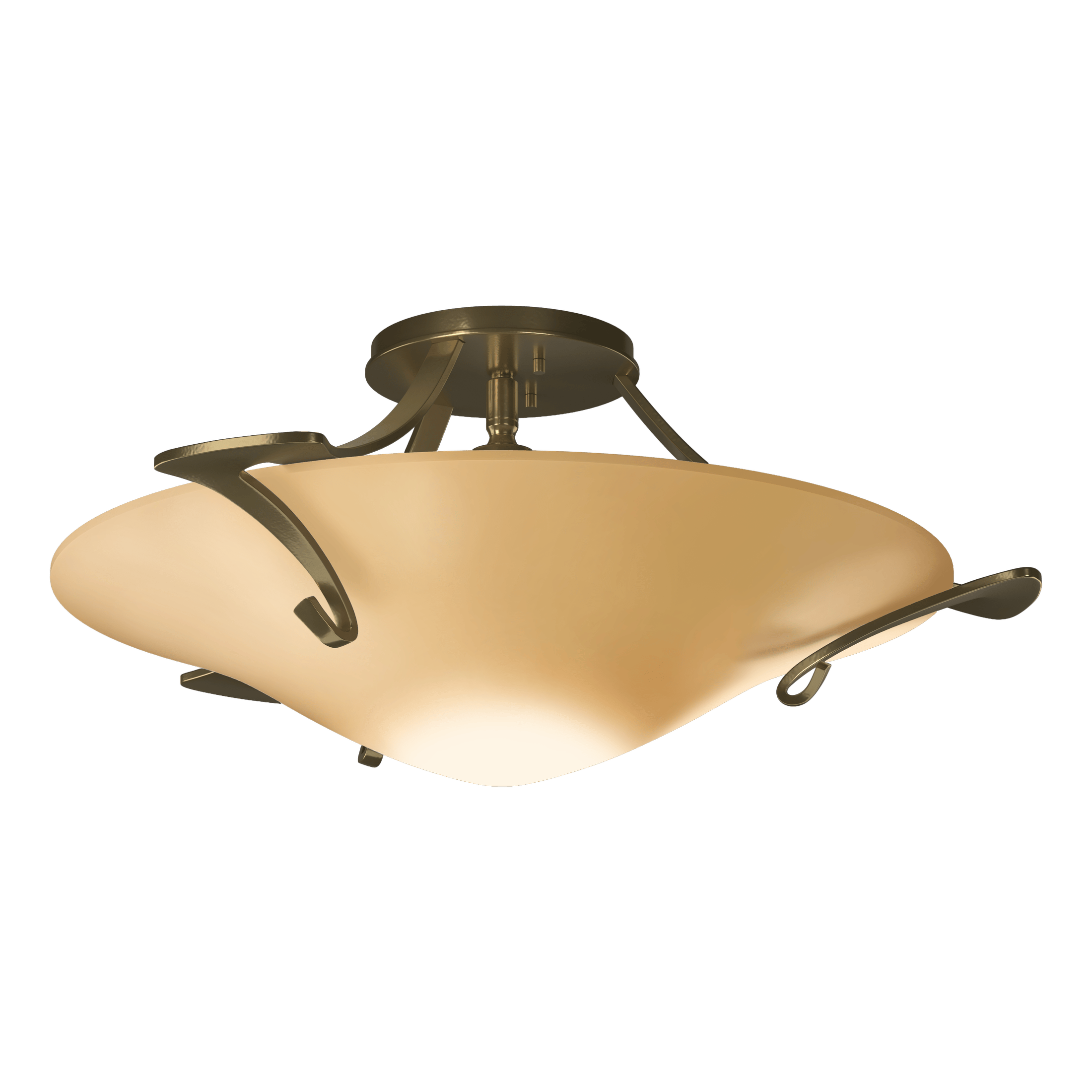 Hubbardton Forge Antasia 1-Light Semi-Flush Mount Ceiling Light, Dimmable, Wrought Iron, Multiple Finishes