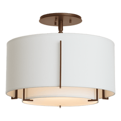 Hubbardton Forge Exos 126501 Small Double Shade Semi-Flush Ceiling Lamp - Elegant Modern Design