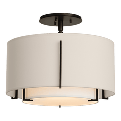 Hubbardton Forge Exos 126501 Small Double Shade Semi-Flush Ceiling Lamp - Elegant Modern Design