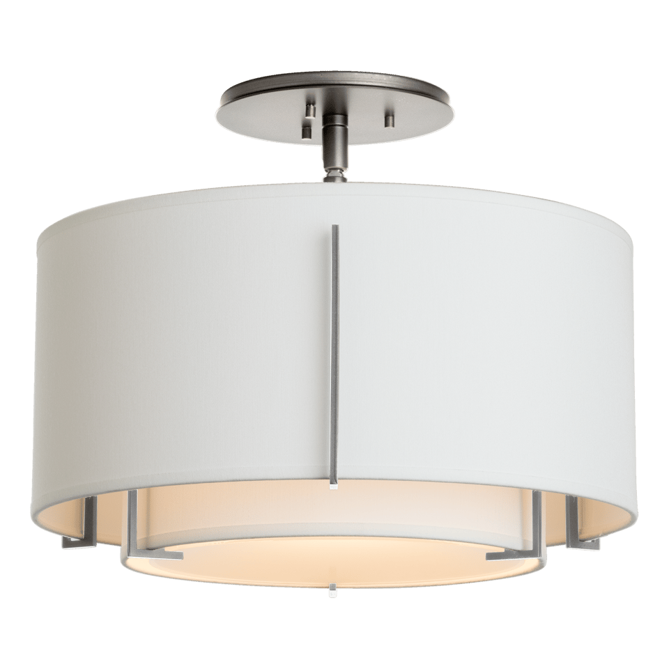 Hubbardton Forge Exos 126501 Small Double Shade Semi-Flush Ceiling Lamp - Elegant Modern Design