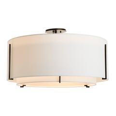 Exos Large Double Shade Semi-Flush Light Fixture by Hubbardton Forge – Dimmable Modern Design