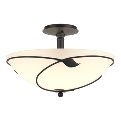 Hubbardton Forge Forged Leaves Large Semi-Flush Ceiling Light, Handcrafted Artful Design, Dimmable Feature