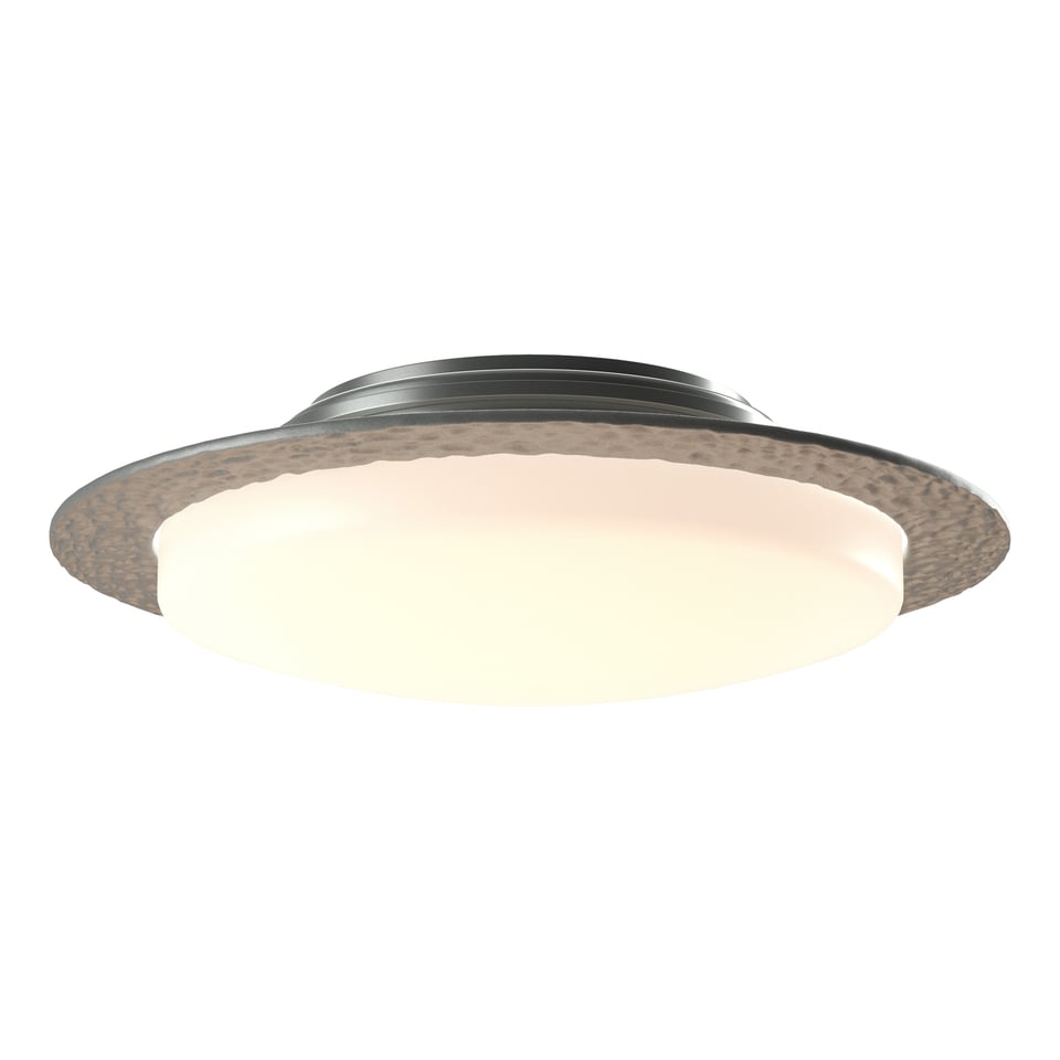 Hubbardton Forge Oceanus 2-Light Semi-Flush Mount Fixture with Opal Glass Shades and Dimmable Capability