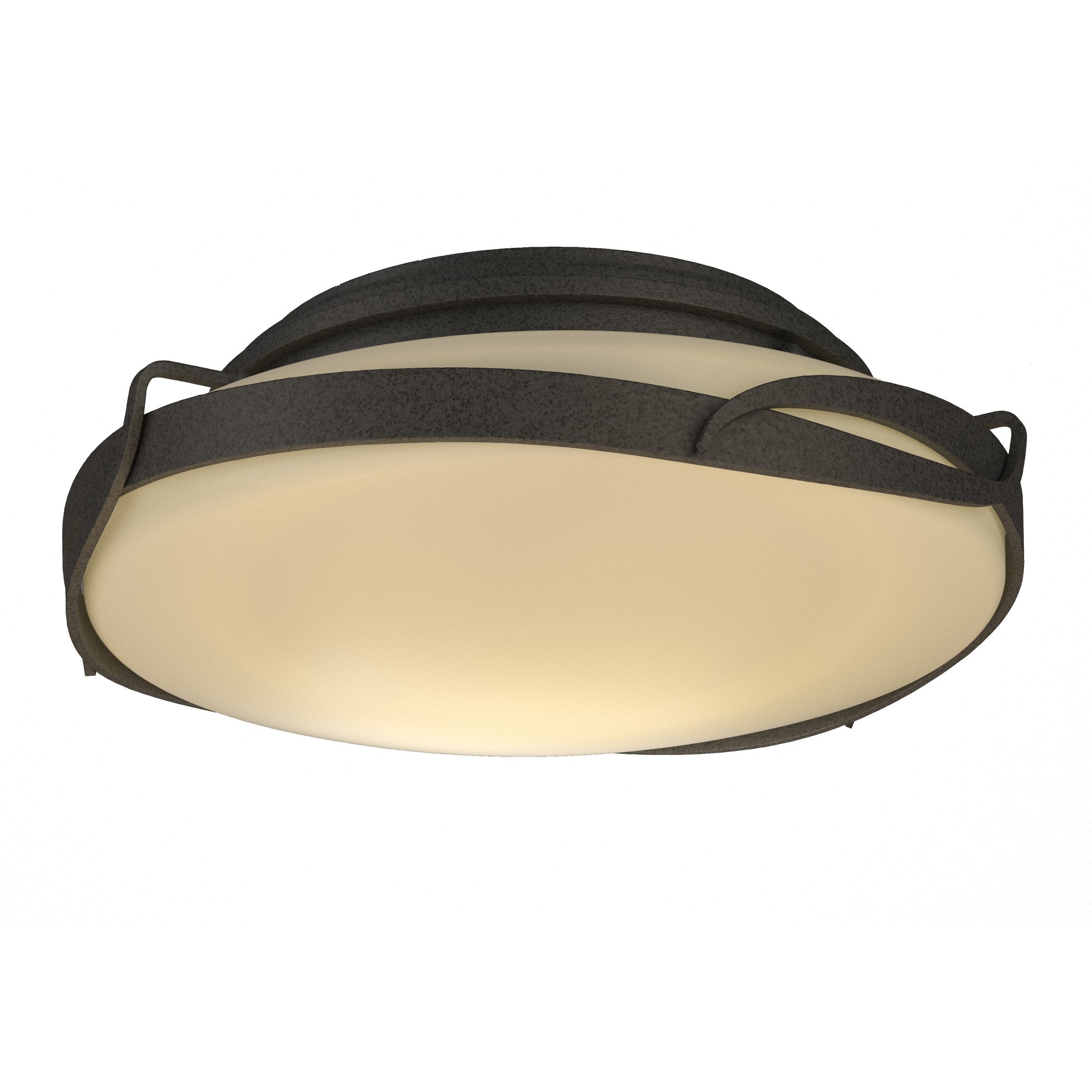 Flora Flush Mount Light Fixture by Hubbardton Forge, Opal Glass Shade, UL Damp Rated, 60W, 13.9" Diameter