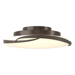 Hubbardton Forge Flora 1-Light LED Flush Mount, Hand-Forged Steel, Dimmable, 1400 Lumens, 3000K