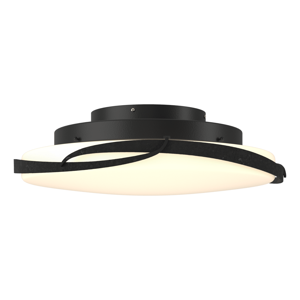 Hubbardton Forge Flora 1-Light LED Flush Mount, Hand-Forged Steel, Dimmable, 1400 Lumens, 3000K