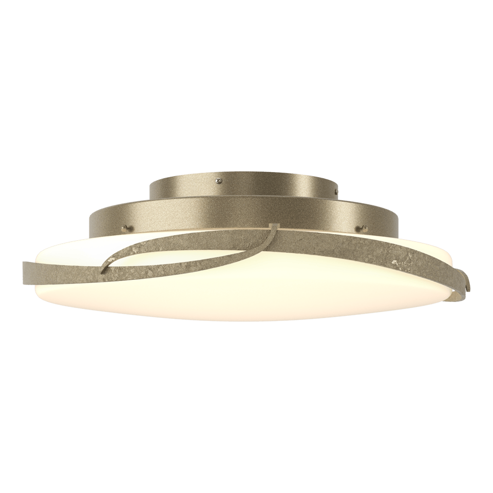 Hubbardton Forge Flora 1-Light LED Flush Mount, Hand-Forged Steel, Dimmable, 1400 Lumens, 3000K