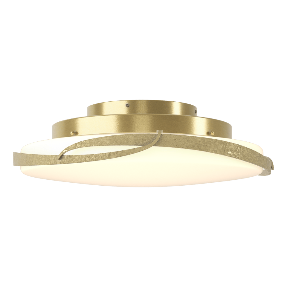 Hubbardton Forge Flora 1-Light LED Flush Mount, Hand-Forged Steel, Dimmable, 1400 Lumens, 3000K