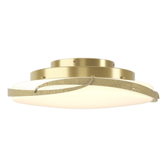 Hubbardton Forge Flora 1-Light LED Flush Mount, Hand-Forged Steel, Dimmable, 1400 Lumens, 3000K