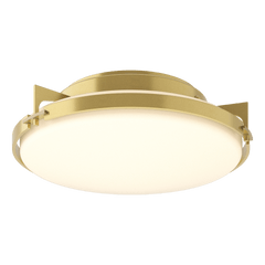 Hubbardton Forge Metra 2-Light Flush Mount Ceiling Fixture with Dimmable Glass Shade