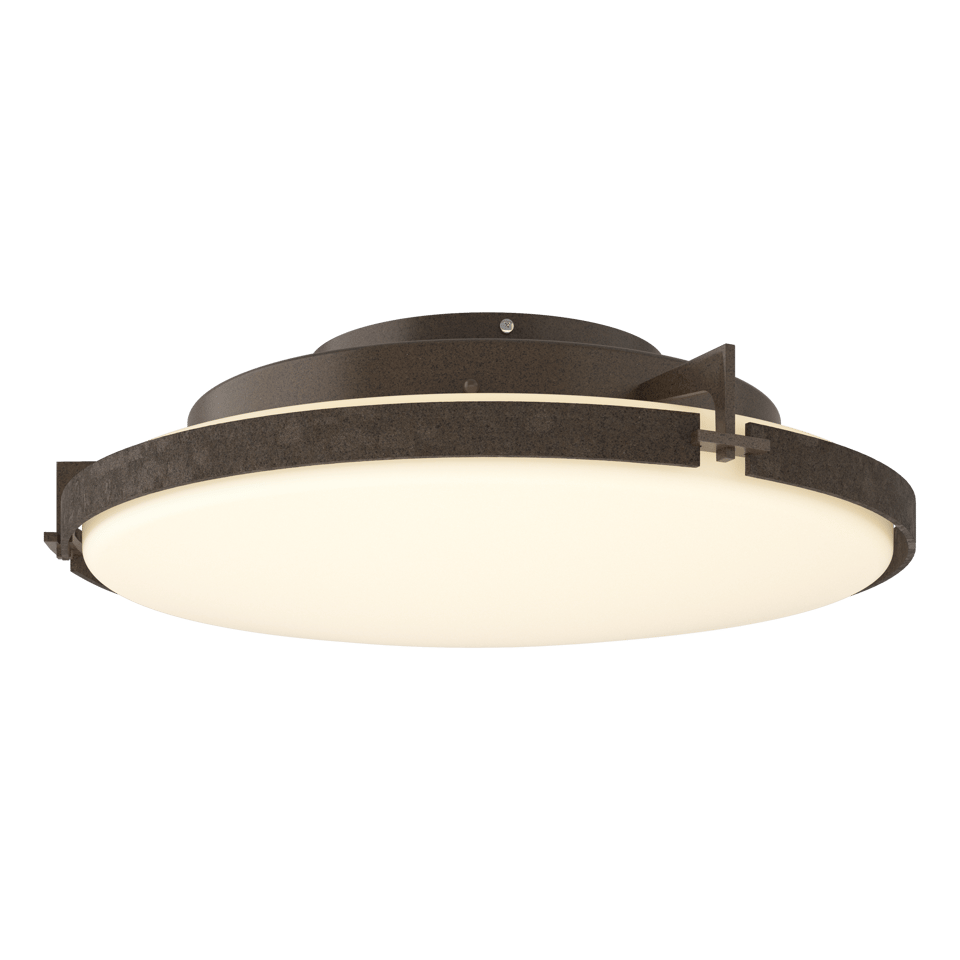 Hubbardton Forge Metra 2-Light LED Flush Mount, Dimmable, 1400 Lumen, Damp Location Rated, 3000K