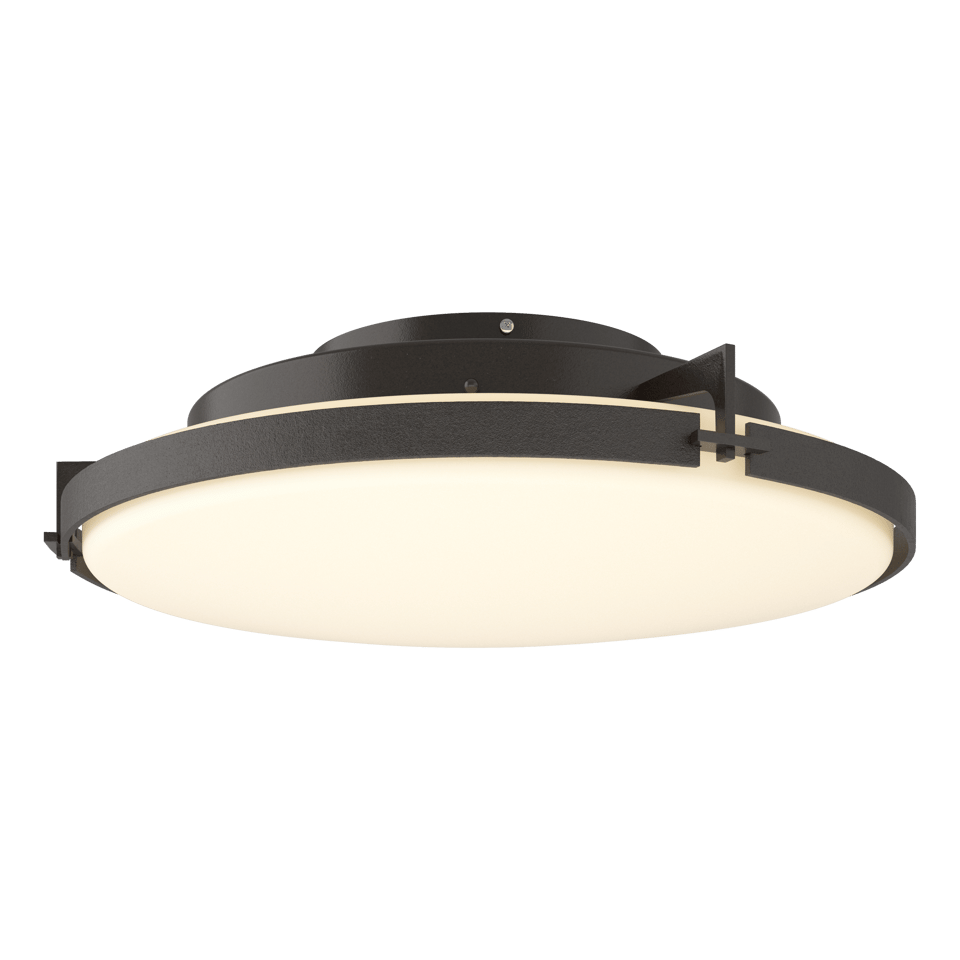 Hubbardton Forge Metra 2-Light LED Flush Mount, Dimmable, 1400 Lumen, Damp Location Rated, 3000K