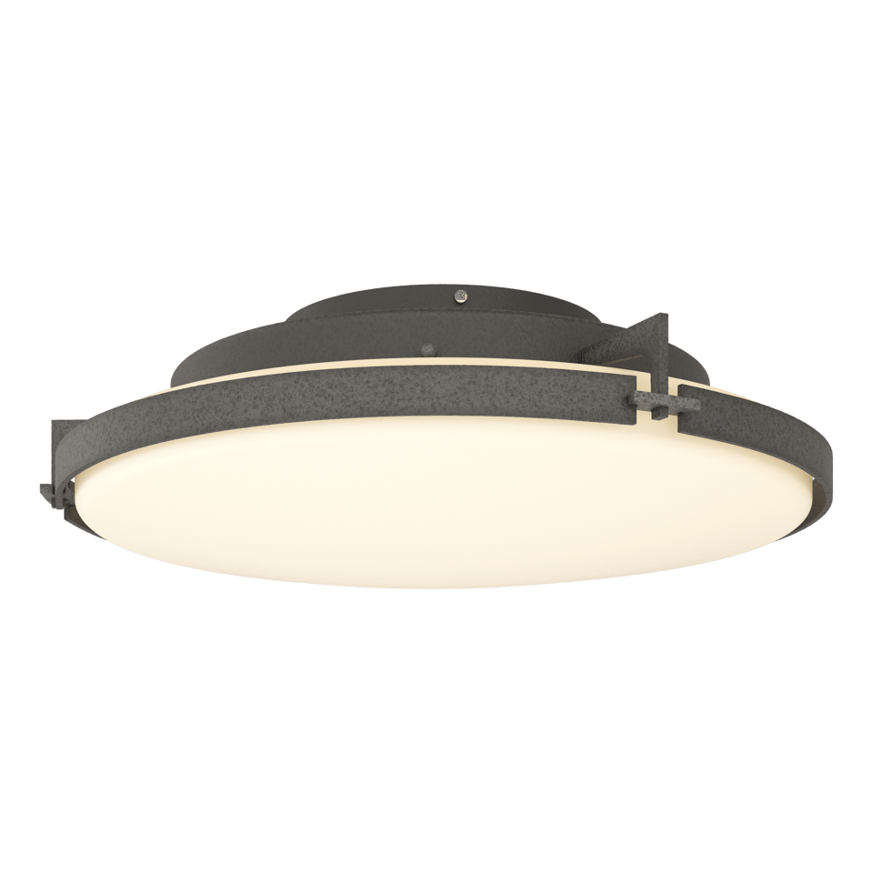 Hubbardton Forge Metra 2-Light LED Flush Mount, Dimmable, 1400 Lumen, Damp Location Rated, 3000K