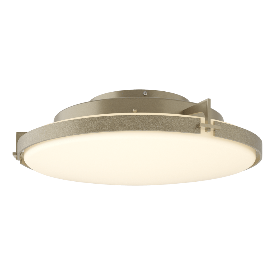 Hubbardton Forge Metra 2-Light LED Flush Mount, Dimmable, 1400 Lumen, Damp Location Rated, 3000K