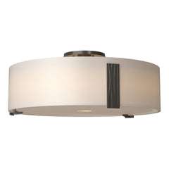 Impressions Large Semi-Flush Mount Light by Hubbardton Forge, Dimmable, Opal Glass Shade, Multiple Finishes