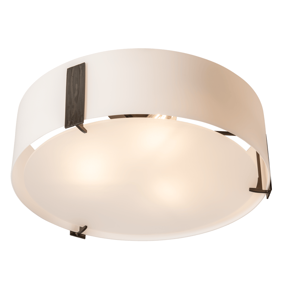 Impressions Large Semi-Flush Mount Light by Hubbardton Forge, Dimmable, Opal Glass Shade, Multiple Finishes