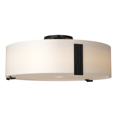 Impressions Large Semi-Flush Mount Light by Hubbardton Forge, Dimmable, Opal Glass Shade, Multiple Finishes