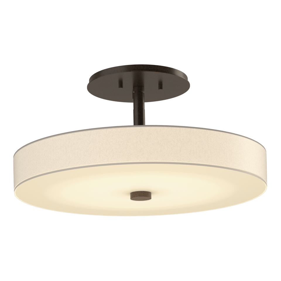 Hubbardton Forge Disq LED Semi-Flush Ceiling Light - 1150 Lumens, 23W, Custom Finishes, Handcrafted