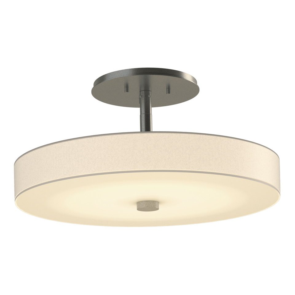 Hubbardton Forge Disq LED Semi-Flush Ceiling Light - 1150 Lumens, 23W, Custom Finishes, Handcrafted