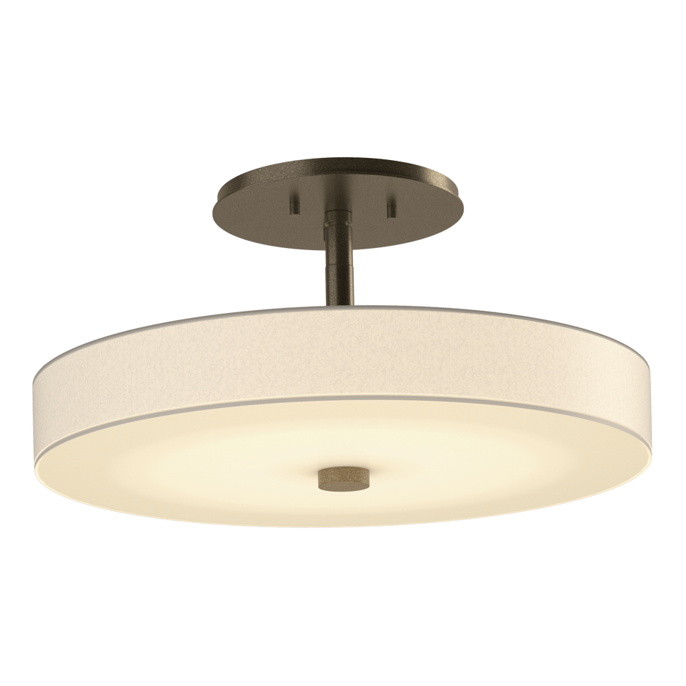 Hubbardton Forge Disq LED Semi-Flush Ceiling Light - 1150 Lumens, 23W, Custom Finishes, Handcrafted