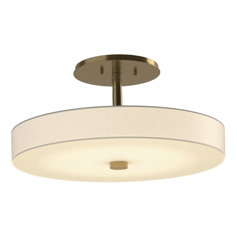 Hubbardton Forge Disq LED Semi-Flush Ceiling Light - 1150 Lumens, 23W, Custom Finishes, Handcrafted