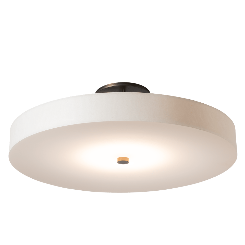 Hubbardton Forge Disq Large 23" LED Semi-Flush Ceiling Light, Energy Efficient, Dimmable, 1400 Lumens