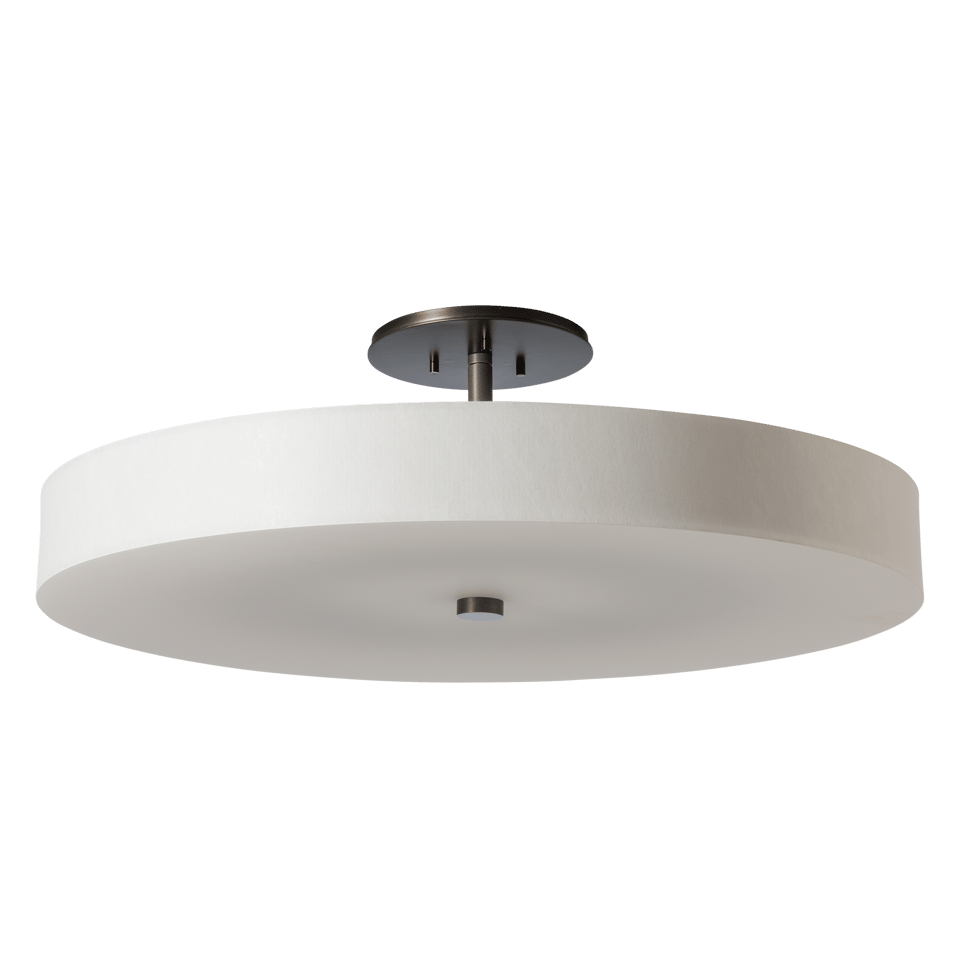 Hubbardton Forge Disq Large 23" LED Semi-Flush Ceiling Light, Energy Efficient, Dimmable, 1400 Lumens