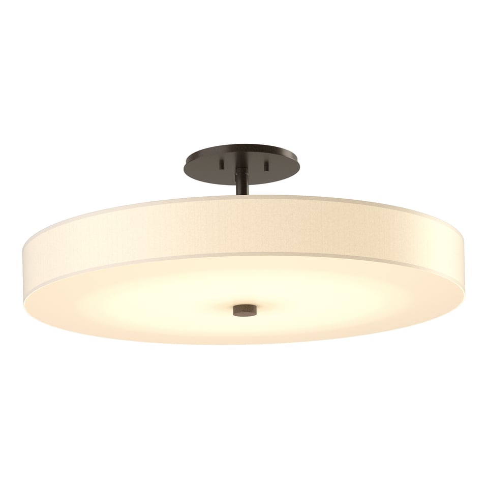 Hubbardton Forge Disq Large 23" LED Semi-Flush Ceiling Light, Energy Efficient, Dimmable, 1400 Lumens