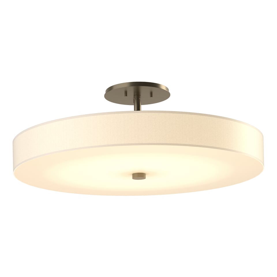 Hubbardton Forge Disq Large 23" LED Semi-Flush Ceiling Light, Energy Efficient, Dimmable, 1400 Lumens