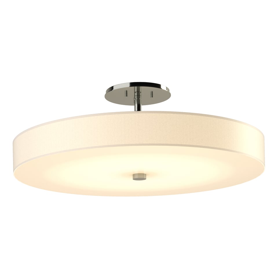 Hubbardton Forge Disq Large 23" LED Semi-Flush Ceiling Light, Energy Efficient, Dimmable, 1400 Lumens