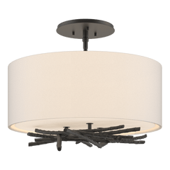 Brindille 3-Light Semi-Flush Mount Fixture by Hubbardton Forge - Handcrafted Nature-Inspired Design