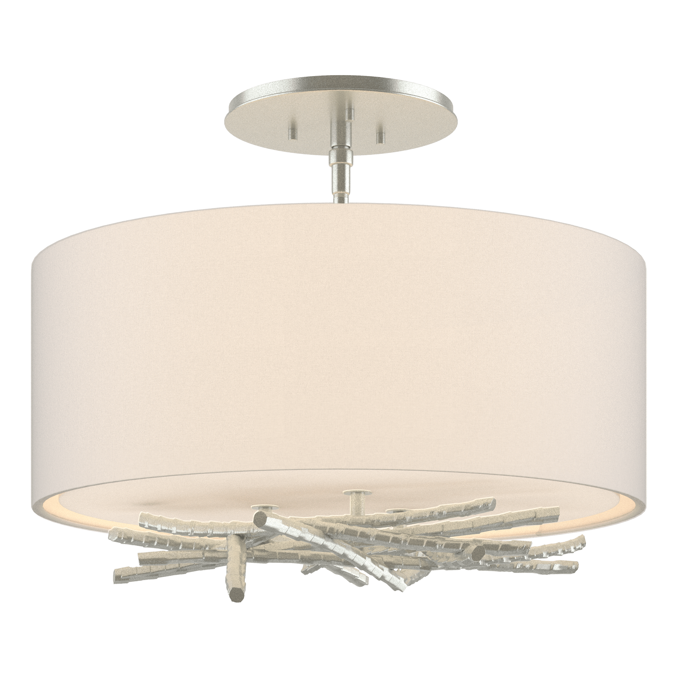 Brindille 3-Light Semi-Flush Mount Fixture by Hubbardton Forge - Handcrafted Nature-Inspired Design