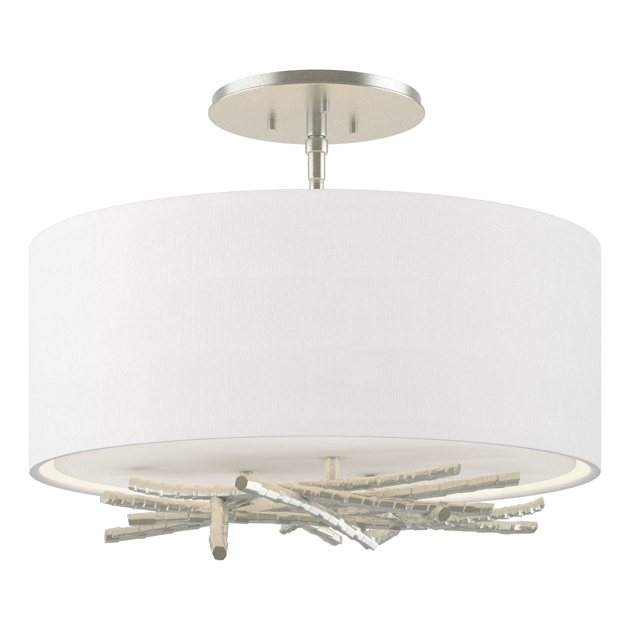 Brindille 3-Light Semi-Flush Mount Fixture by Hubbardton Forge - Handcrafted Nature-Inspired Design