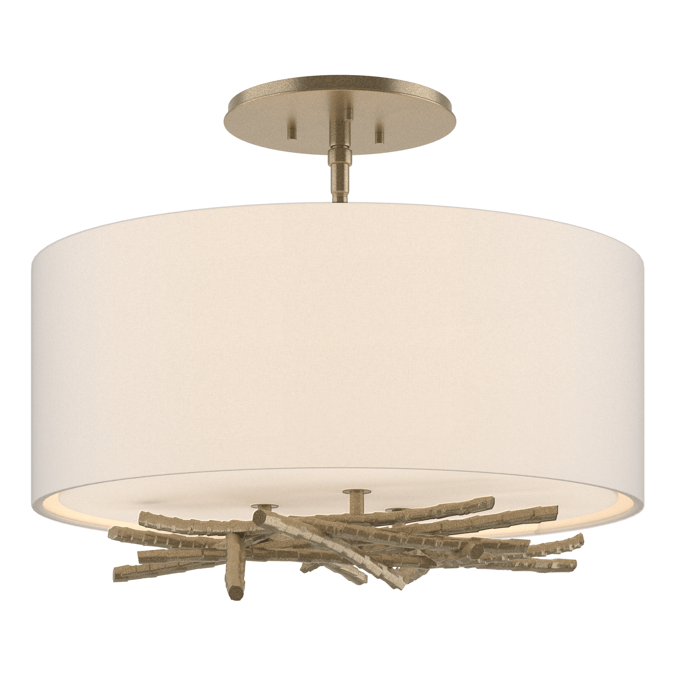 Brindille 3-Light Semi-Flush Mount Fixture by Hubbardton Forge - Handcrafted Nature-Inspired Design