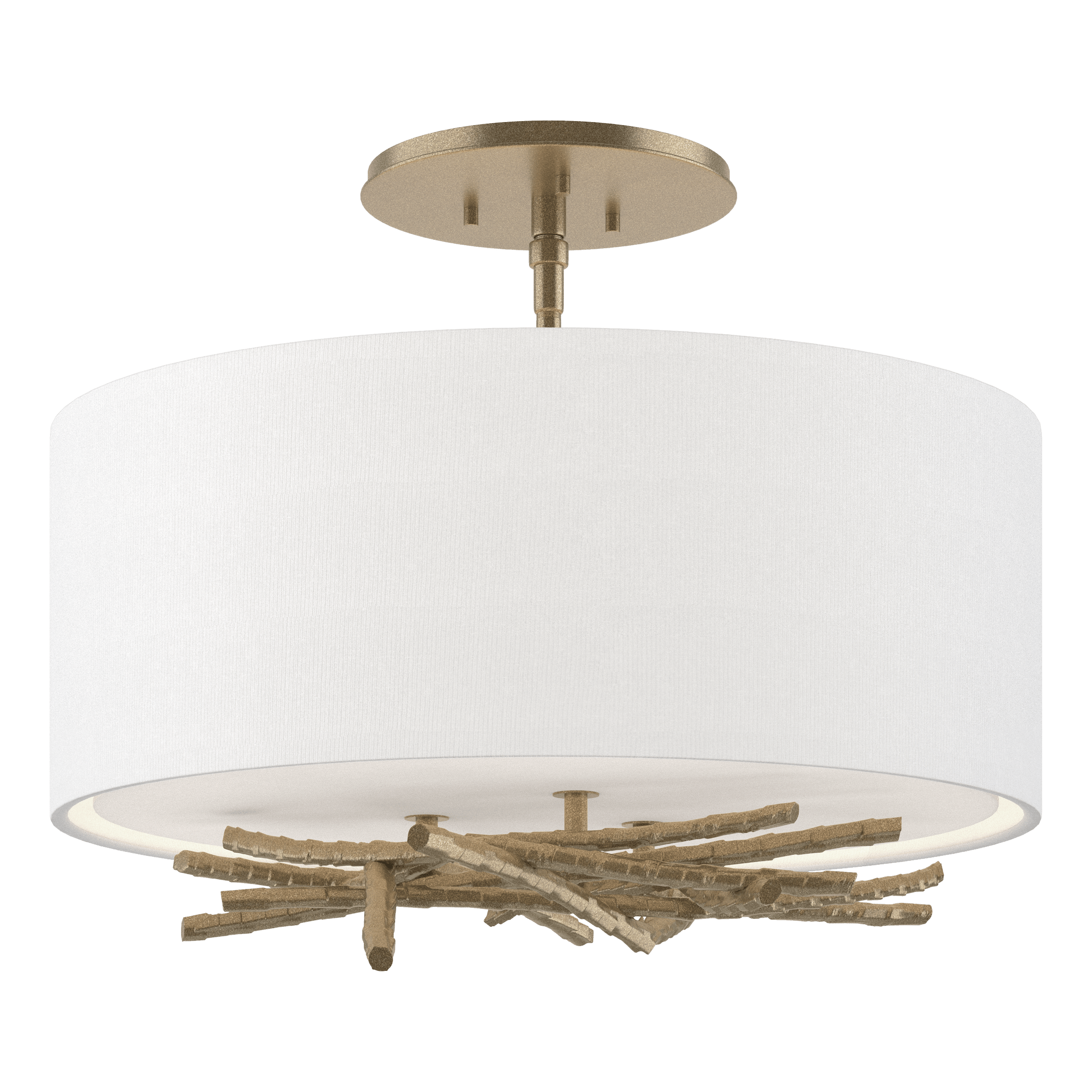 Brindille 3-Light Semi-Flush Mount Fixture by Hubbardton Forge - Handcrafted Nature-Inspired Design