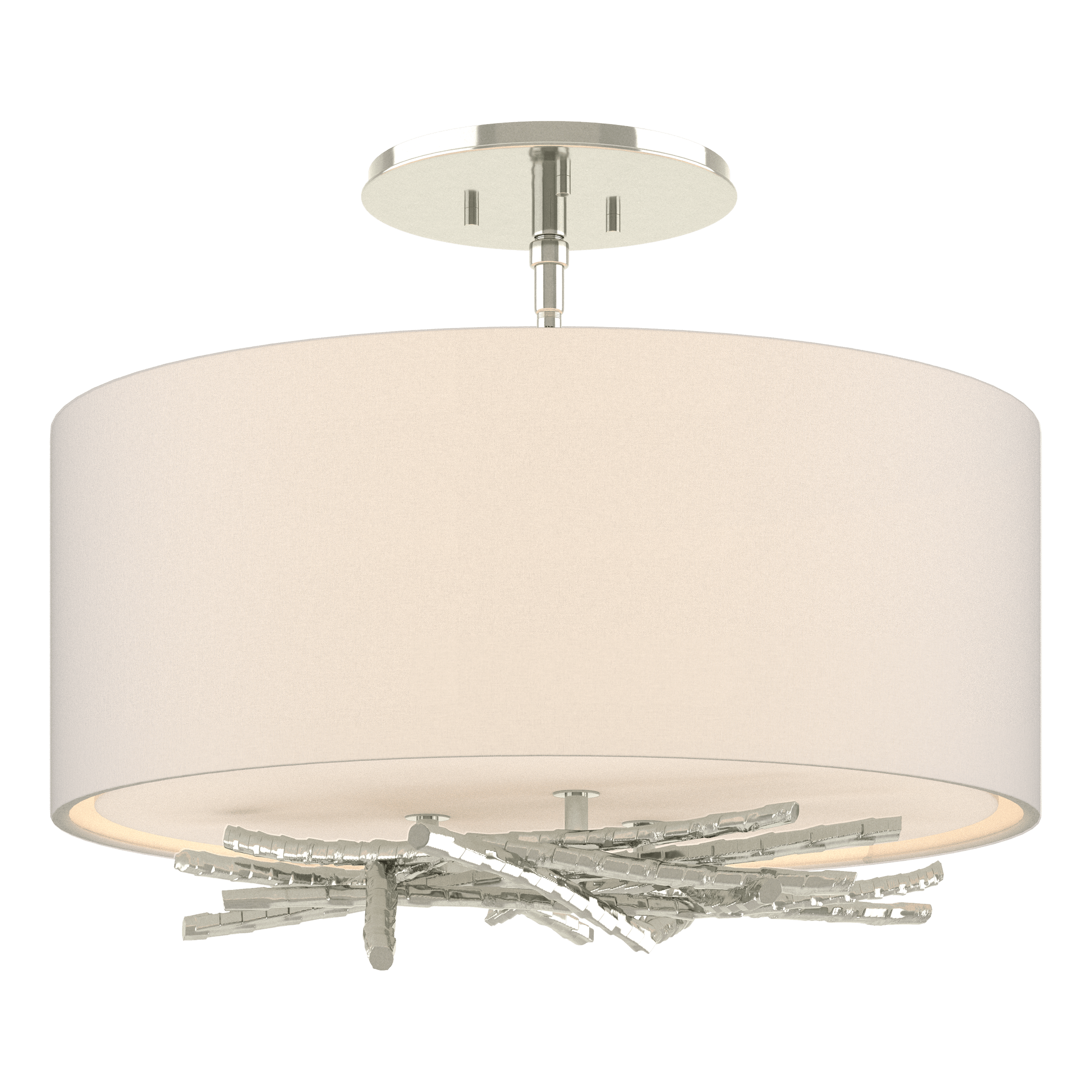 Brindille 3-Light Semi-Flush Mount Fixture by Hubbardton Forge - Handcrafted Nature-Inspired Design