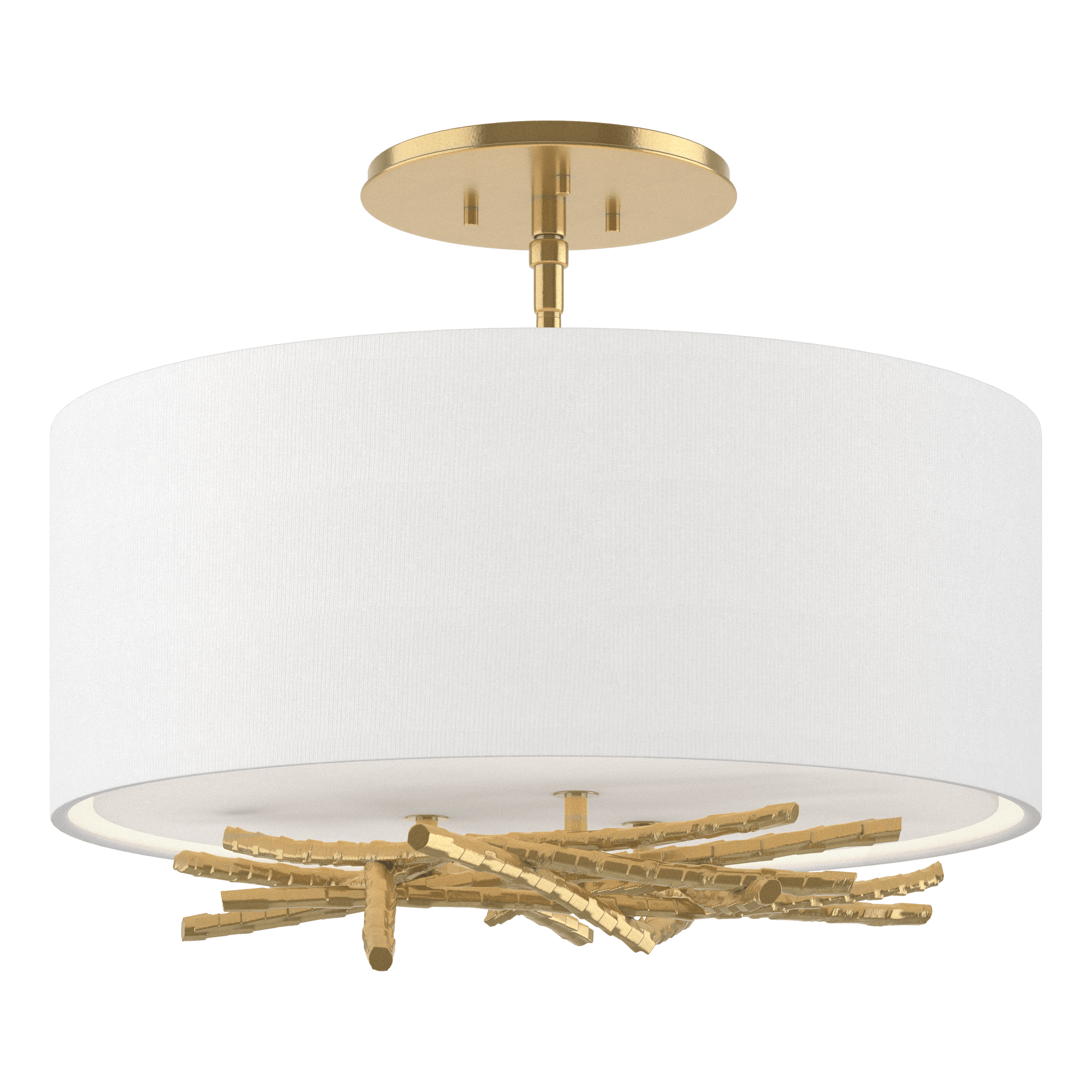 Brindille 3-Light Semi-Flush Mount Fixture by Hubbardton Forge - Handcrafted Nature-Inspired Design