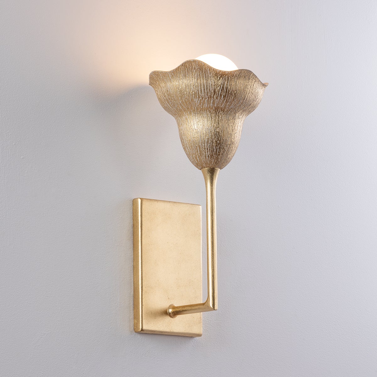 Hudson Valley Lighting Alora Wall Sconce 1281 - Elegant Dimmable Wall Light with Floral Shades, UL Damp Rated