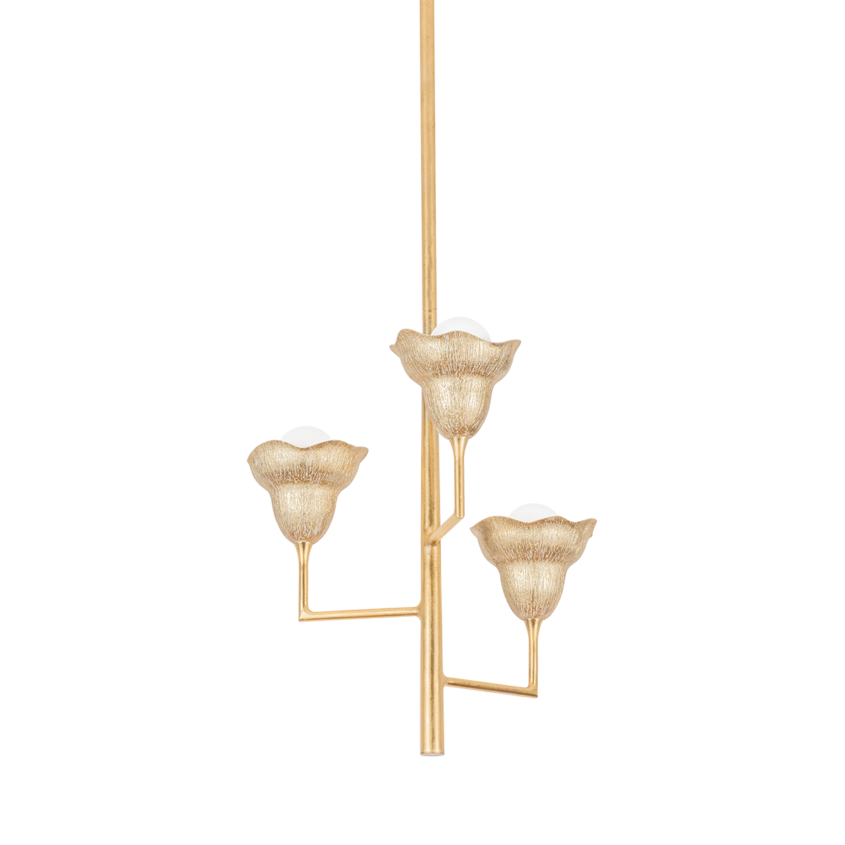 Alora 3-Light Pendant Light by Hudson Valley Lighting - Vintage GoldLeaf & White Plaster Design