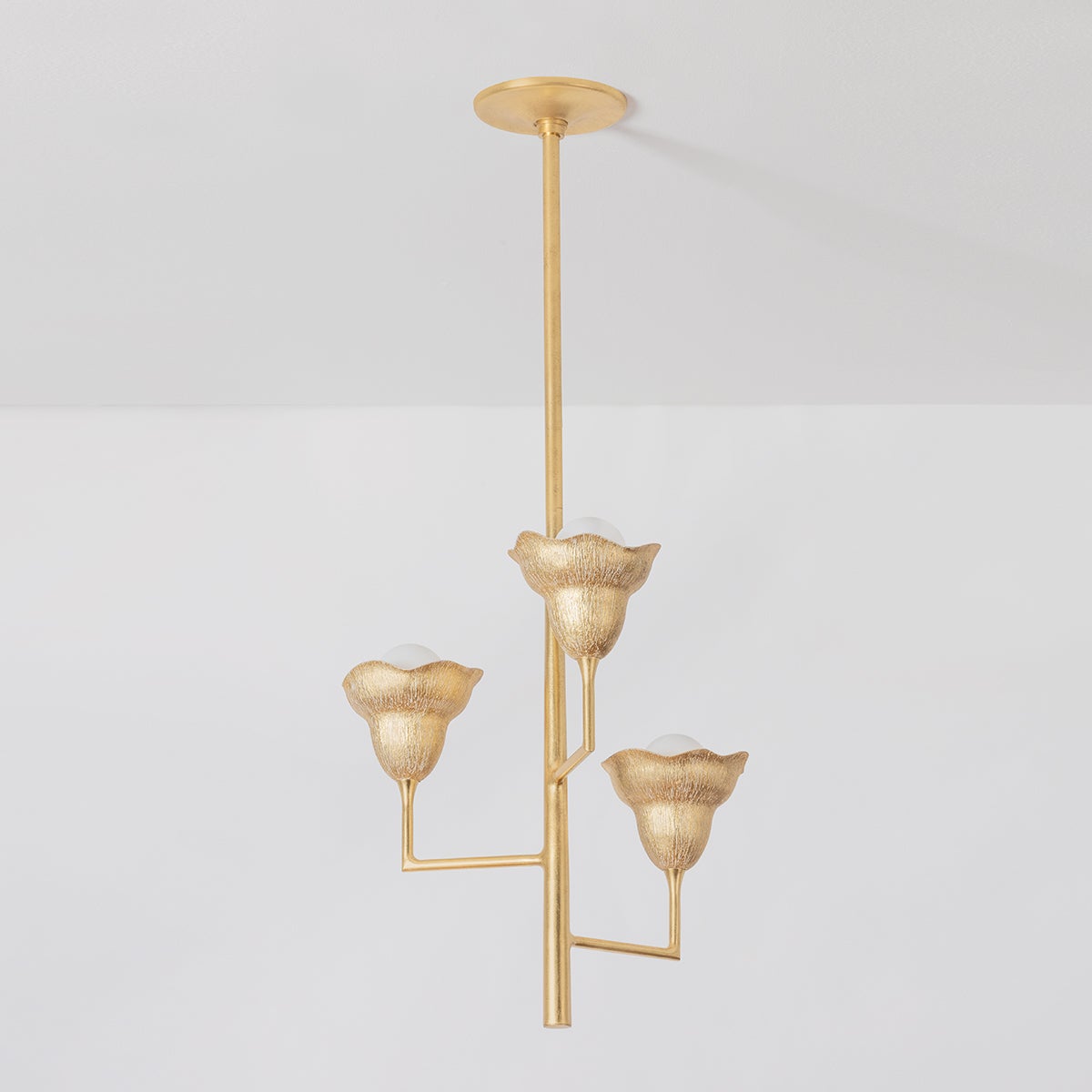 Alora 3-Light Pendant Light by Hudson Valley Lighting - Vintage GoldLeaf & White Plaster Design