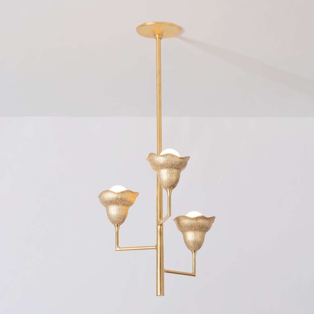 Alora 3-Light Pendant Light by Hudson Valley Lighting - Vintage GoldLeaf & White Plaster Design