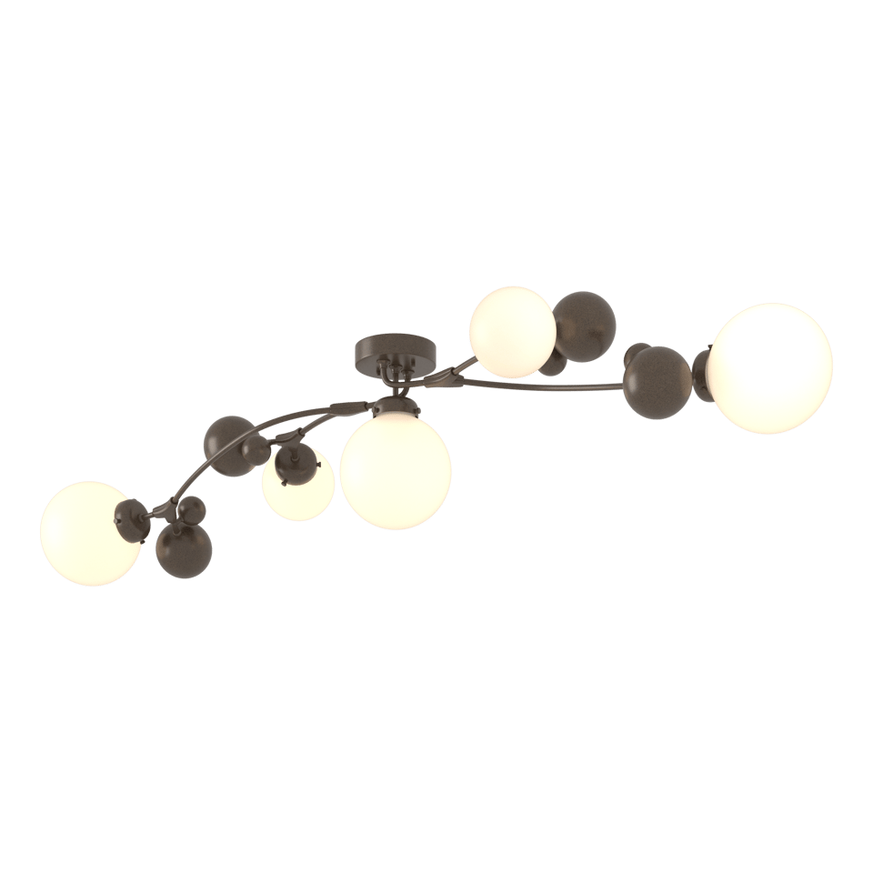 Hubbardton Forge Sprig 5-Light Semi-Flush Fixture in Multiple Finishes, Dimmable, UL Damp Rated