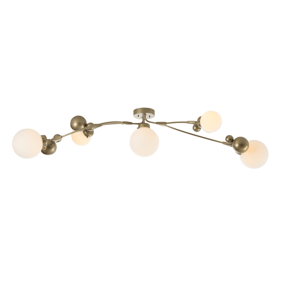 Hubbardton Forge Sprig 5-Light Semi-Flush Fixture in Multiple Finishes, Dimmable, UL Damp Rated