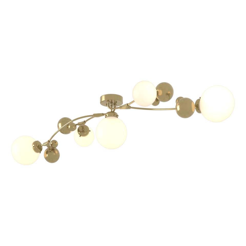 Hubbardton Forge Sprig 5-Light Semi-Flush Fixture in Multiple Finishes, Dimmable, UL Damp Rated