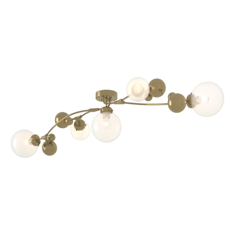 Hubbardton Forge Sprig 5-Light Semi-Flush Fixture in Multiple Finishes, Dimmable, UL Damp Rated