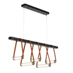 York Linear 5-Light LED Pendant by Hubbardton Forge, Dimmable, Energy-Efficient, Adjustable Height